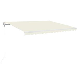 vidaXL Luifel automatisch met LED en windsensor 450x350 cm cr&egrave;mekleur