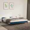 vidaXL Bedframe zonder matras 160x200 cm fluweel donkerblauw
