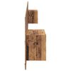 vidaXL Hoofdbord Met Kast met lade 3 pcs Oud Hout Bewerkt hout