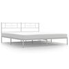 vidaXL Bedframe met hoofdbord metaal wit 183x213 cm