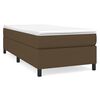 vidaXL Boxspring met matras stof donkerbruin 90x200 cm