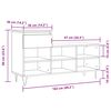 vidaXL Schoenenkast 102x36x60 cm bewerkt hout sonoma grijs