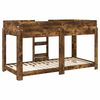 vidaXL Bunk Bed voor Kinderen Gerookt eiken 100 x 190 cm Bewerkt hout