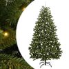vidaXL Kunstkerstboom 240 cm 300 LED's Warmwit PVC en staal Groen