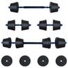 vidaXL 2-in-1 Halter Set 40kg Zwart en Blauw Cement en ijzeren zand