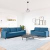 vidaXL 2-delige Loungeset met kussens en bolsters fluweel blauw