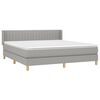 vidaXL Boxspring met matras stof lichtgrijs 180x200 cm