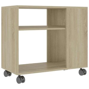 vidaXL Bijzettafel 70x35x60,5 cm bewerkt hout sonoma eikenkleurig