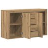 vidaXL Dressoir met lade Artisan Eiken 120 x 36 x 69 cm Bewerkt hout