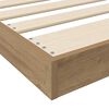 vidaXL Vloer bedframe Artisan Eiken 86,5 x 190 cm Bewerkt hout