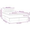 vidaXL Boxspring met matras en LED fluweel donkergrijs 120x190 cm