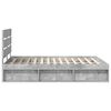 vidaXL Bedframe Concerte Grijs 150 x 200 cm Massief grenenhout