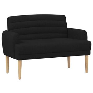 vidaXL Loungebank met knopencomfort Zwart 116 x 67 x 80 cm Stof