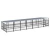 vidaXL Hondenkennel met dak 13,14 m&sup2; staal