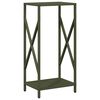 vidaXL Brandhoutrek 34x25x70 cm koudgewalst staal olijfgroen
