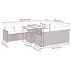 vidaXL 11-delige Loungeset met kussens poly rattan zwart