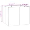 vidaXL Plantenbak 100x100x80 cm staal wit