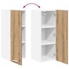 vidaXL Hangkast 2 pcs Ambachtelijke Eik en Wit 30 x 31 x 80 cm