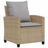vidaXL 6-delige Loungeset met kussens poly rattan beige