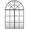 vidaXL Wandspiegel boog 60x90 cm ijzer zwart