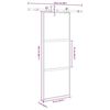 vidaXL Schuifdeur met beslag 76x205 cm gehard glas en aluminium