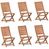 vidaXL Klapstoelen 6 stuks 51x66x95 cm Massief acaciahout