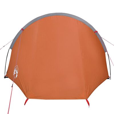 vidaXL Tent 4-persoons waterdicht grijs en oranje