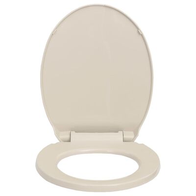 vidaXL Toiletbril soft-close ovaal abrikooskleurig