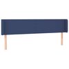 vidaXL Hoofdbord LED 163x16x78/88 cm stof blauw