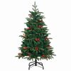 vidaXL Kunstkerstboom Groen 120 cm PVC en Metaal en Plastic