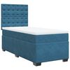 vidaXL Boxspring met matras fluweel blauw 90x200 cm
