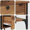 vidaXL Nachtkastje met lade 2 pcs Bruin 33,5 x 36 x 70 cm