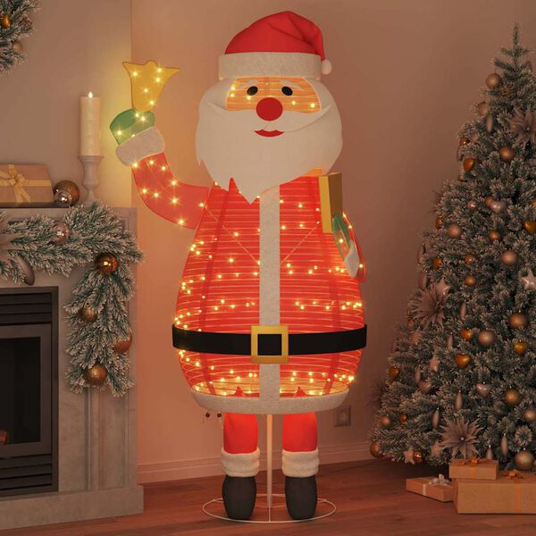vidaXL Kerstman met 200 LED Warmwit 100 x 180 cm Stof
