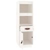 vidaXL Hoge kast 34x40x108,5 cm massief grenenhout wit