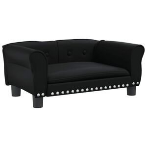 vidaXL Hondenmand 70x45x30 cm kunstleer zwart