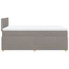 vidaXL Boxspring met matras stof taupe 120x190 cm