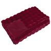 vidaXL Antislip nep konijnenbont deken Olite 4 pcs Bordeaux Rood