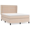 vidaXL Boxspring met matras kunstleer cappuccinokleurig 140x200 cm