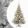 vidaXL Kunstkerstboom met kerstbal 120 cm 150 LED's Warmwit