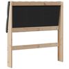 vidaXL Gestoffeerd hoofdbord Donkergrijs 90 cm Massief grenenhout
