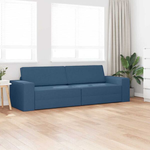 vidaXL Slaapbank 200cm Marineblauw Stof