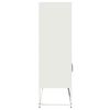 vidaXL Hoge kast 68x39x123 cm staal wit