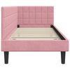 vidaXL Hoekbedframe met hoofdeinde Roze 80 cm x 200 cm Fluweel