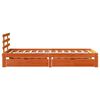 vidaXL Bedframe met lades massief grenenhout wasbruin 75x190 cm