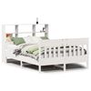 vidaXL Bedframe zonder matras massief grenenhout wit 120x190 cm