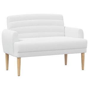vidaXL Loungebank met knopencomfort Wit 116 x 67 x 80 cm Stof