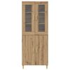 vidaXL Hoge kast Artisan Eiken 69,5 x 34 x 180 cm
