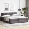 vidaXL Ottoman bed met matrassen 200x200cm kunstleer grijs