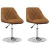 vidaXL Eetkamerstoelen draaibaar 2 st fluweel bruin