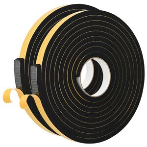 vidaXL Zelfklevende schuimtape 2 st Zwart 15mm x 5m CR Schuim